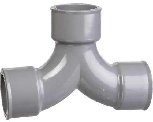 Raccord PVC gris coudé double 87 degrés30 - Diamètre 40 mm - Triple emboîture - Girpi
