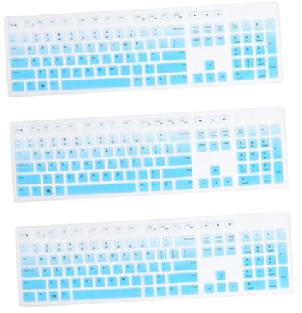 jojofuny 3 STK Tastaturschutz Computertastaturen Universelle Tastaturabdeckung Keyboard Abdeckung Kabelgebundene Tastaturhülle Laptops Tastatur schutzhülle dünne Tastaturhaut Universal-