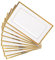 LDXDRU Set di 10 piatti da portata in plastica, colore bianco, rettangolari, grandi piatti da portata per dessert, buffet, sushi, torte, antipasti (33 x 20 x 1,5 cm)