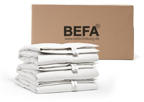 BEFA NATUR Edredón de plumón de 135 x 200 cm de 60% plumón y 40% plumas, edredón de verano, certificado Öko-Tex 100 clase 1, programa y precios para hostelería y clientes de negocios