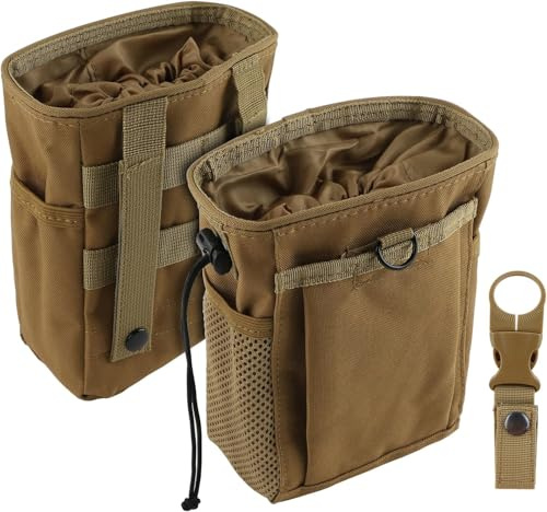 NewBEP Climbing Chalk Bag with Grommets Perfect pocket design for climbing, gymnastics, gym pouches, crossfit and weight lifting (Khaki)