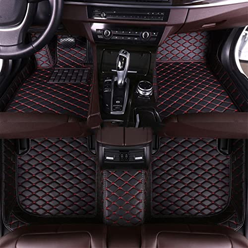 NYSQOFMB Automatten Für Kia Für Sorento (fünf Sitze) 2006 2007 2008 Auto-Fußmatten Auto-Fußpolster Automobil-Teppichabdeckung(Black-Red)