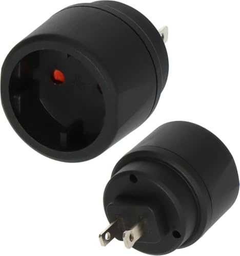 Brennenstuhl Reisestecker/Reiseadapter schwarz (EU => USA (2-polig), 1 Stück)