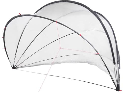 vidaXL Dôme de Piscine Transparent 500 x 500 x 236 cm PVC, Jardin et terrasse, dôme Moderne extérieur, auvent Anti-UV, Couverture de Piscine Pliable, Protection pour l'été