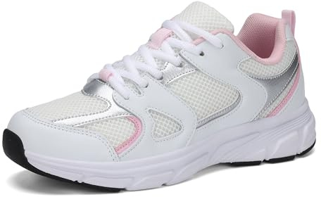 KKTOTO Walking Trainers Womens Running Shoes Breathable Mesh Sneaker Sports Gym Shoes