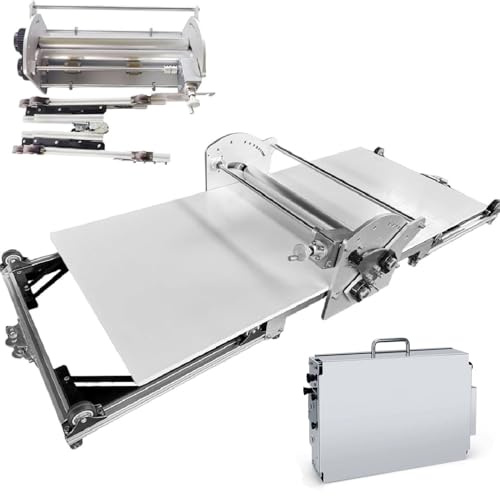 UIBAO Sfogliatrice Elettrico Stendipasta Professionale in Acciaio Inox,Macchina per Sfoglia Multiuso,Spessore Regolabile 2 a 30mm,Antiaderente e Pieghabile,per Uso Domestico e Outdoor