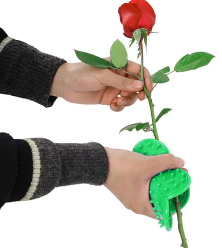 Lurrose Outil de Bouquets Boutiques Facile DIY pour Utiliser et Enlever Épines en Métal Silicone Couleur Aléatoire Rosiers de Fleurs