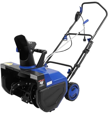 OUKANING Soplador eléctrico de nieve (2400 W, cepillo de acero con LED, potente)