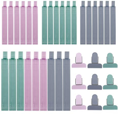 HONGXIN-SHOP Plastique Clip D'étanchéité Clip Multicolor Pince à Nourriture Sac Pince pour Aliments et Collation Stockage 36 Pièces