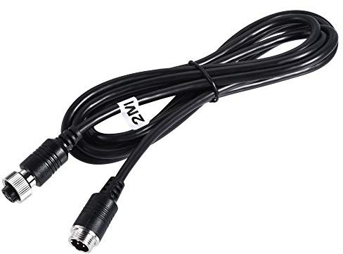 sourcing map Cavo video aeronautico a 4 poli, 2 metri, da maschio a femmina, cavo di prolunga schermato