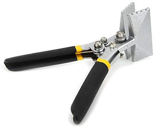 Metal Sheet Bending Pliers Manual Sheet Metal Clamp Seamer Non-Slip Handle Seaming Pliers, Metal Sheet Bender Metal Seamer(Straight)