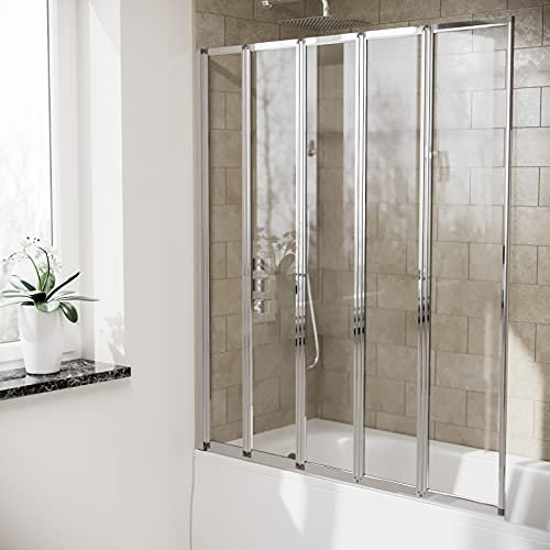 NesHome 5 Fold Folding Bath Shower Glass Door Screen Panel