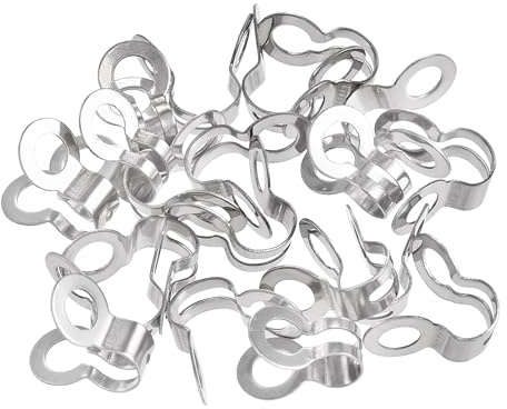 sourcing map Lot de 20 connecteurs de chaîne à billes en acier inoxydable 3 mm 3,2 mm
