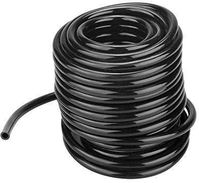 Ausla Garden Hose, PVC Heavy Duty Flexible Water Pipe, 4mm Inner Diameter, 10m Black Irrigation Tube for Agriculture, Lawn Watering System