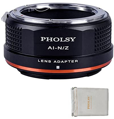 PHOLSY FTZ Lens Adapter for Nikkor AI/F/AIS/AF/AF-I/AF-S Lens Compatible with Nikon F Lens to Nikon Z Mount Camera Body Compatible with Nikon Z fc, Z30, Z9, Z8, Z6II, Z7II, Z6, Z7, Z5, Z50
