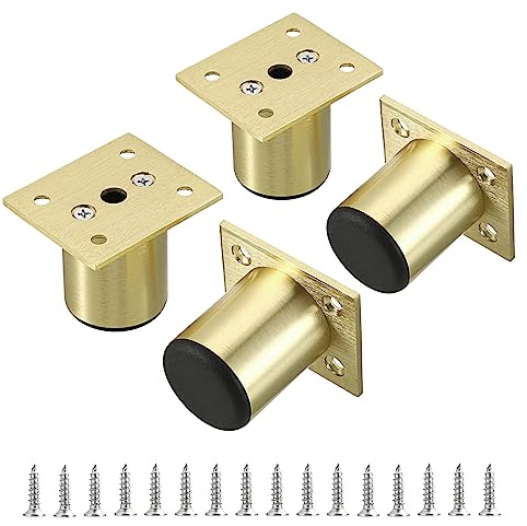 Sumnacon 4PCS Aluminium Alloy Furniture Legs, Round Adjustable Feet, 2 Inch