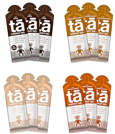 TA ENERGY - Pack x12 - Energy Gel - Energie - Sodium - BCAA - Antioxydants - Idéal pendant les activités sportives 133Kcal