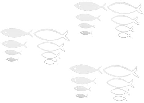 Cabilock 3sätze Wandtattoo Fische Aus Acryl Selbstklebend Spiegel-effekt Für Schlafzimmer Und Badezimmer Dekorative Wandsticker Für Glatte Oberflächen Teiliges