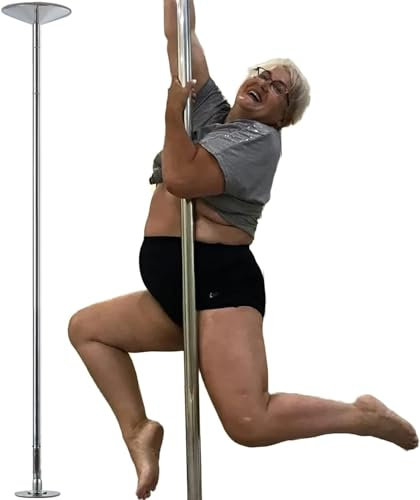 AviiSo Profi Pole Dance Tanzstange Höhenverstellbar Stripper-Stange für Heimtrainingsstudio, Tragbares Club-Tanzstangen-Set, Belastbar mit 200 kg (Color : Silver, Size : 2.3m-3.7m/7.3ft-12.4ft)