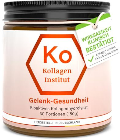 Kollagen Institut Kollagen Pulver für Gelenke - Hochdosiert Collagen Peptide, Typ 1 Premium Bioaktive Kollagenhydrolysat, 30 Portionen bei Arthrose Gelenkschmerzen Knorpelaufbau Knie Gelenk Joints
