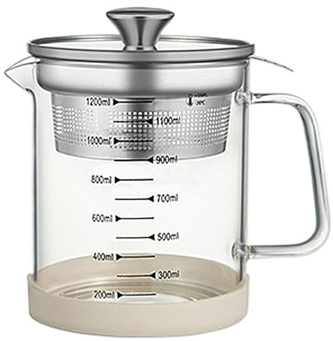 Joghurtsieb Mit Deckel,1200 Ml,Klares Nussmilchsieb Mit Skala,Milchsieb Für Joghurt,Glas,Joghurtsieb,Rutschfester Joghurtfilter Für Saft,Milch,Kalte Oder Heiße Getränke