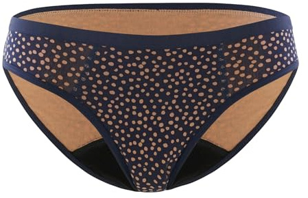 NUR DIE Alles Geregelt Slip mit Print mittelstark Blutung waschbar & saugfähig Menstruationsunterwäsche Bio-Baumwolle - Polka Dots Größe