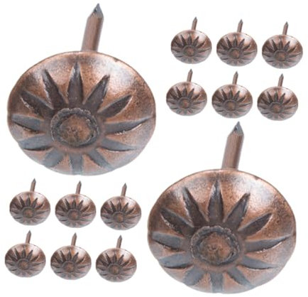 GARVALON Robuste Dekorative Polsternägel Aus Eisen 1000 Stück Blumenmuster Sofanägel