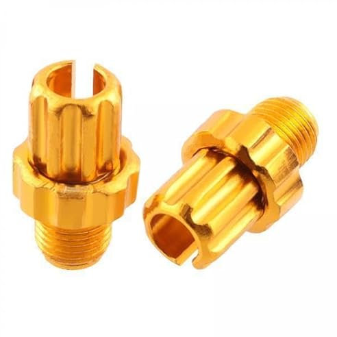 F Fityle 6x2x Fahrrad 10mm Bremsgriffhebel Einstellschrauben, M10 Professionelle Fahrrad Schaltzug Einstellschraube für Mountainbike, Gold, 3 STK