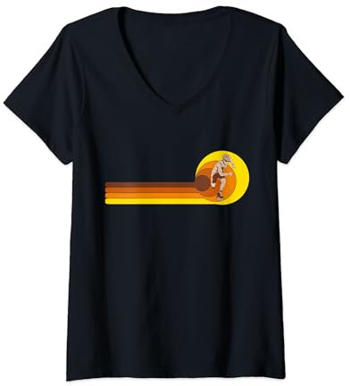 Damen Inline-Skating Rollerskates Inline-Skater Inline-skates T-Shirt mit V-Ausschnitt
