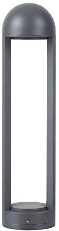 8W LED Outdoor Garden Path Post Light Warm White LED Light IP55 Rated Louvre Exterior Driveway Patio Polished Die-cast Aluminum Finish Weatherproof Bollard Lamp Pathway