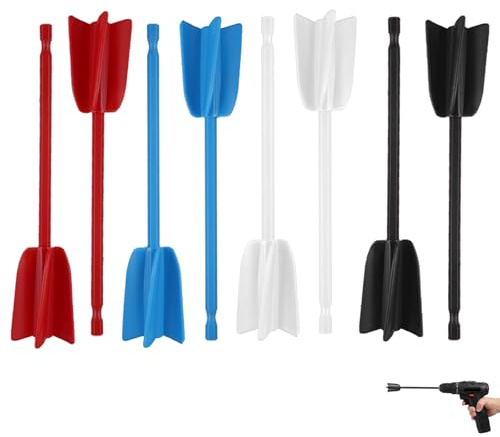 Epoxidharz Mischpaddel, 8 Stück Farbmischer für Epoxid, Epoxidharz Rührstab für 1/4 Bohrer, Epoxymischer Rührstab, Wiederverwendbarer Rührer, Farbmischer, für Epoxid, Silikonmischen, Keramikglasur