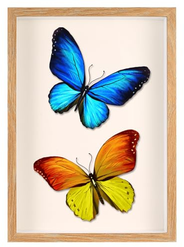 Cornice portafoto 3D da riempire, 3D A4, profonda da riempire, 3,5 cm, con pannello acrilico trasparente, per medaglie, regali, fiori secchi, vetrina, 21 x 29,7 cm, colore legno