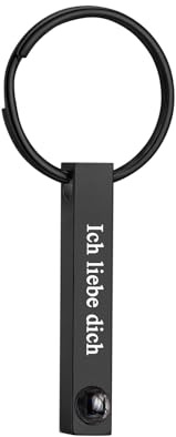JSDDE Foto Schlüsselanhänger Personalisiert Projektion Schlüsselanhänger mit Bild Personalisiert Geschenk