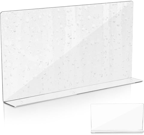 GARIOUANS Spritzschutz Für Spülbecken Und Küchenspülen Acryl Wasserdichter Eckschutz Gegen Wasseraustritt Für Badezimmerwaschbecken Badewanne Glatte Oberfläche 40.00 X 21.00 X 5.00 cm 1 Stück