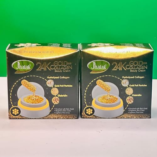 JHALAHK 24k GOLD FACE ANTI-ACNE WHITENING COLLAGEN CREAM X1