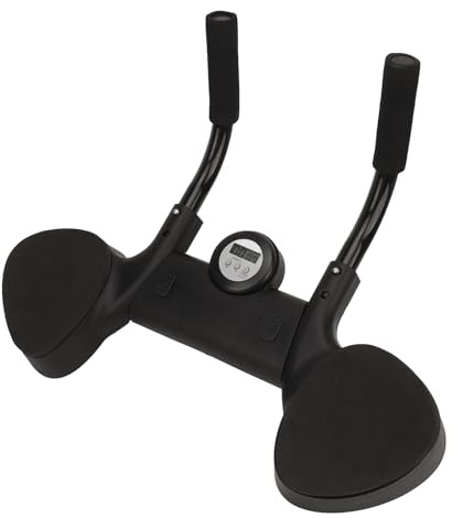 RASTKY Allenatore Multifunzione per Muscoli Addominali, Design a Doppia Barra, Assorbente del Sudore con Timer, Attrezzo Ginnico per gli Amanti della Palestra (BLACK)