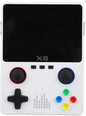 Xiuganpo Console di Gioco retrò Portatile con Schermo Ad Alta Risoluzione per Giochi per Adulti, Supporto Giochi di Emulazione per 2 Giocatori - Schermo ABS - 3,5 Pollici - 32G (WHITE)