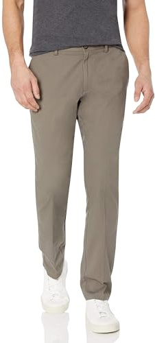 Amazon Essentials Men's Slim-Fit Wrinkle-Resistant Flat-Front Chino Pant, Taupe, 34W x 30L