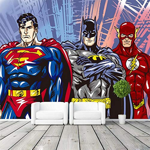 Papier peint 3D Batman Comics pour chambre d'enfant ou garçon 200 x 140 cm