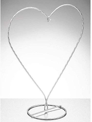 Sienna Glass Heart Shaped Display Stand Silver