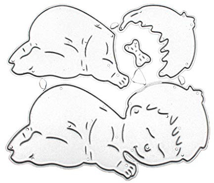 KY-BORED Stanzschablone Stanzformen Metall,DIY Schlafendes Baby Schablone Scrapbook Album Stempel Papier Karte Handwerk Dekor