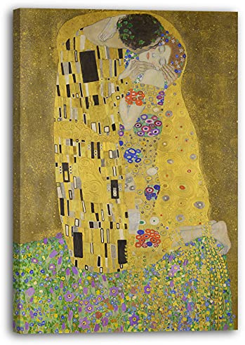 Printed Paintings Leinwand (60x80cm): Gustav Klimt - Der Kuss (1907-1908)
