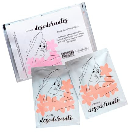 10 Lingettes Déodorantes Monodoses, avec Minéral d’Alun Antitranspirant | Aisselles, Corps et Zones Intimes | Absorbe Odeur et Transpiration | Neutre Unisexe, Séchage Rapide, Anti-Taches, Voyage
