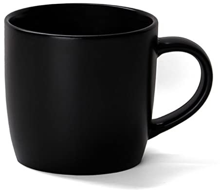 MTFBQ Taza De Café Grande Americana Clásica, Tazas De Cerámica con Asa, Tazas Cafe Espresso Originales, Tazas Cafe Espresso Baratas, Taza De Café, Hogares del Hogar, Negro, 430Ml/15Oz