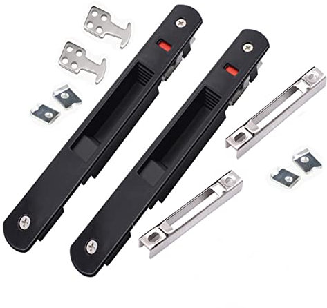 WANLIAN 2 serrature per porta scorrevole, moderna e semplice, per porte mobili in vetro, per tutte le porte e finestre mobili