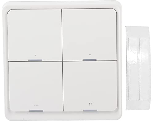 Kabelloser Szenenschalter Intelligenter 4-Wege-Panel-Wandschalter Handy-App-Steuerung Smarter Schalter für Zigbee Für Schlafzimmer, Küchen und BadezimmerWireless-Szenen-Schalter Intelligenter 4-Wege-P