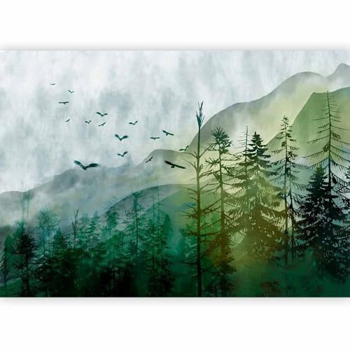 murando - Carta da Parati Moderna per Cameretta, Paesaggio, 300x210 cm | Fotomurali in TNT, Decorazione da Muro XXL, Carte da Parati Moderne, Foresta, Produzione Europea