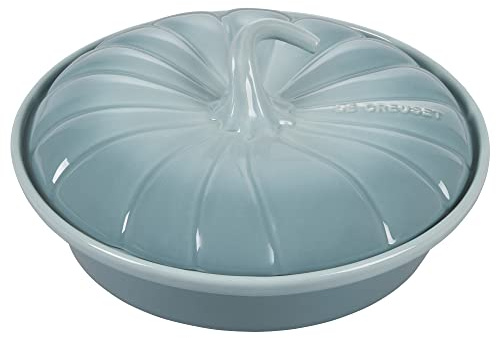 Le Creuset Kürbisbacker aus Steingut mit Deckel, 22,9 cm, Meersalz