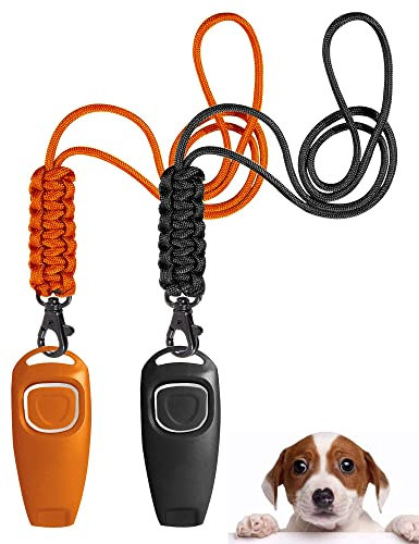 TODREMOU Hundepfeife Rütter Rückruf-Hundepfeifen Hochfrequenz Klicker Hundeklicker Set Clicker Hundetraining Clickertraining