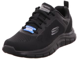 Skechers träningsskor för män, Svart nät PU, 48.5 EU